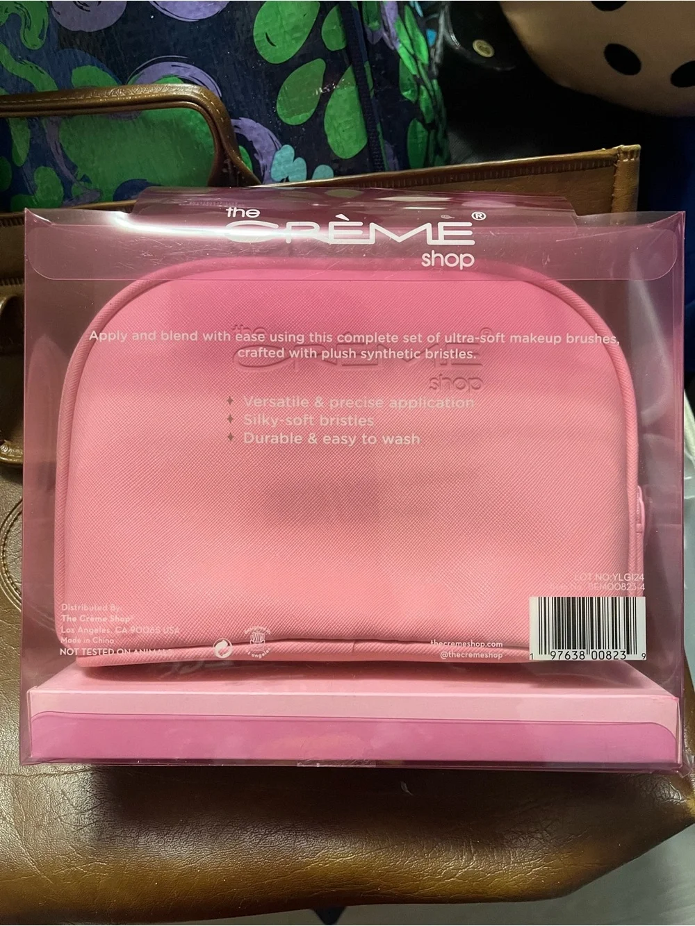 Crème Best Essentials Pink Makeup Brush Travel Set with Pouch